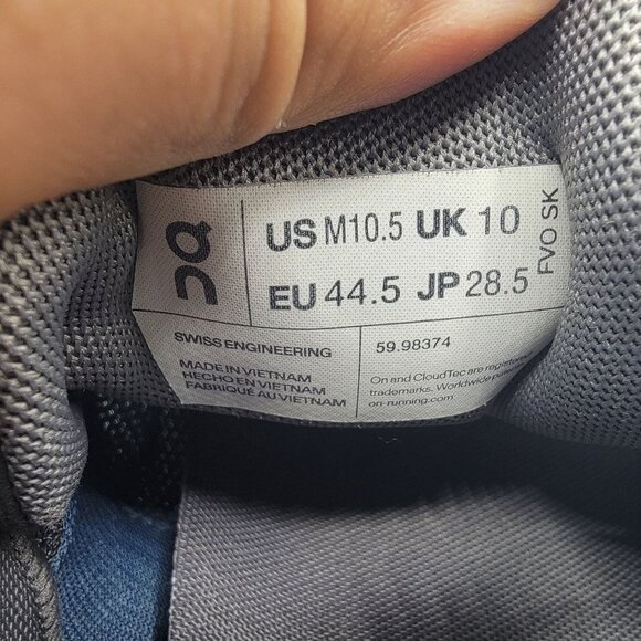 On Cloud 5 Mens 10.5 Blue Stellar Eclipse Athletic Shoes Running Walking Comfort - Picture 6 of 14